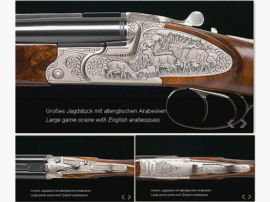 KRIEGHOFF Mehrpreis für Neuwaffe Gravur: Seitenplatte IV Optima-Ultra-Classic-Hubertus