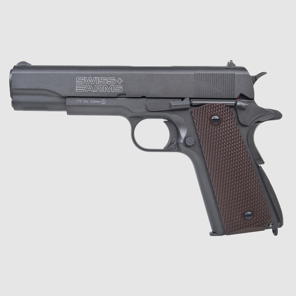 Swiss Arms P1911 Schwarz 4,5mm BB - Druckluft Co2 BlowBack