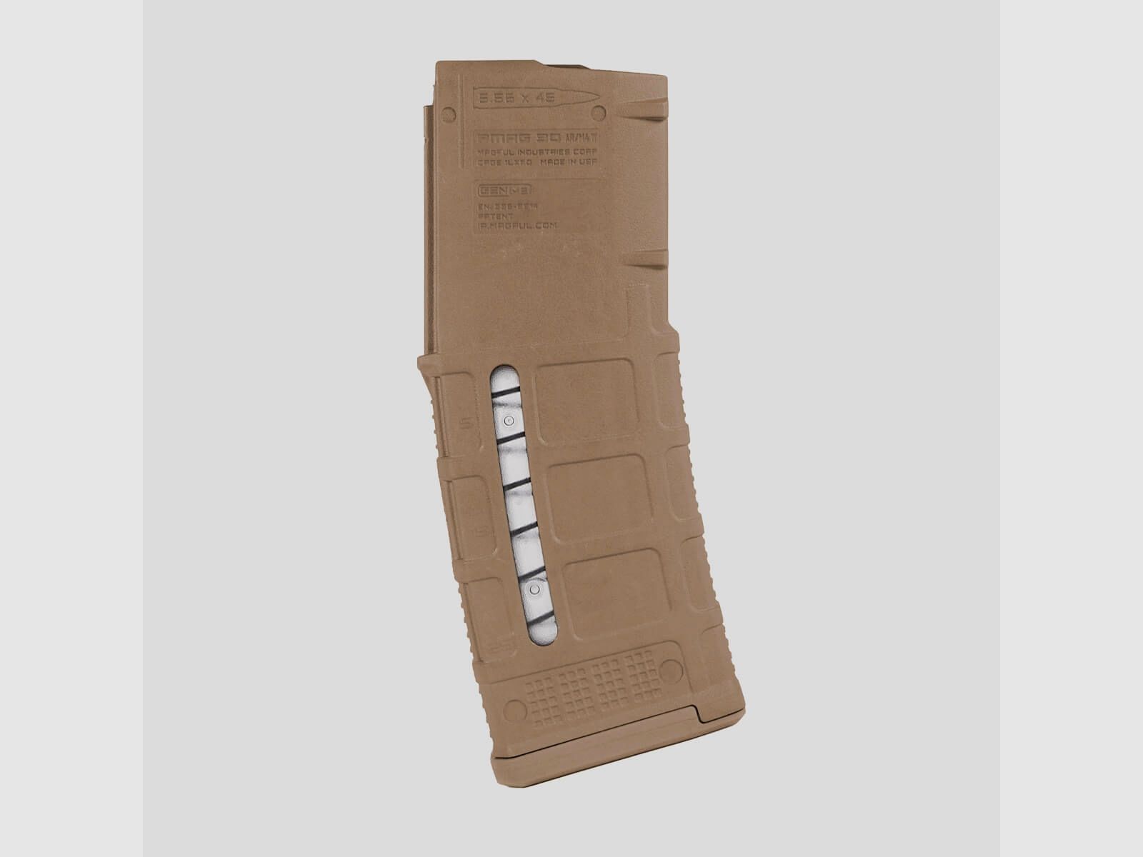 Magpul – AR15 PMAG Gen M3 / 30Schuss / Window / Coyote, Bild 2 von 5
