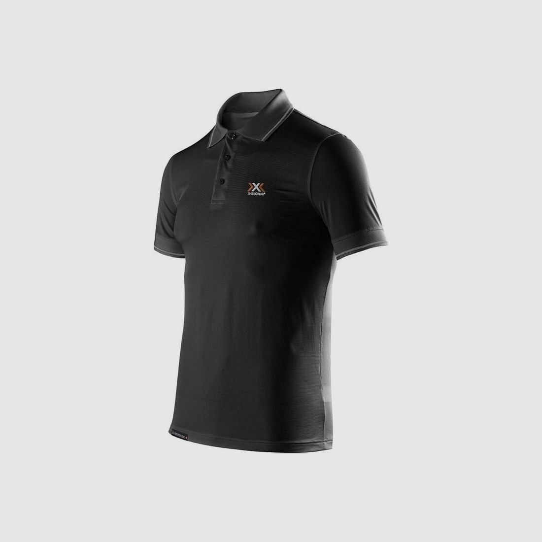 X-Bionic Travel Man OW Polo Shirt Herren Schwarz/Orange/Silbergrau, Bild 1 von 6