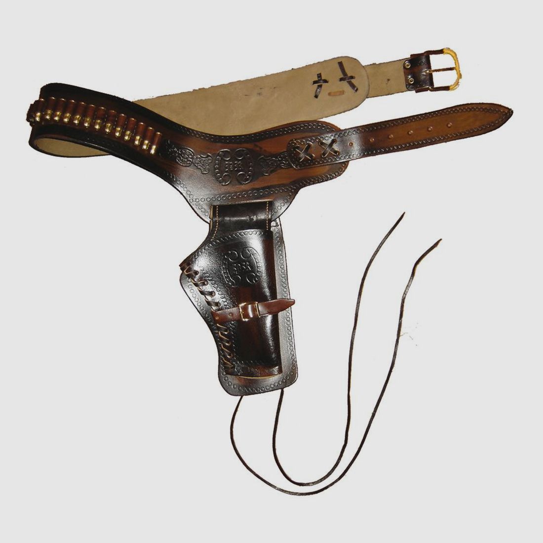 Gürtel mit Holster Denix für Western-Revolver - Widerstandsfähiges Leder - Authentischer Stil - Für sicheren und komfortablen Transport, Bild 1 von 5
