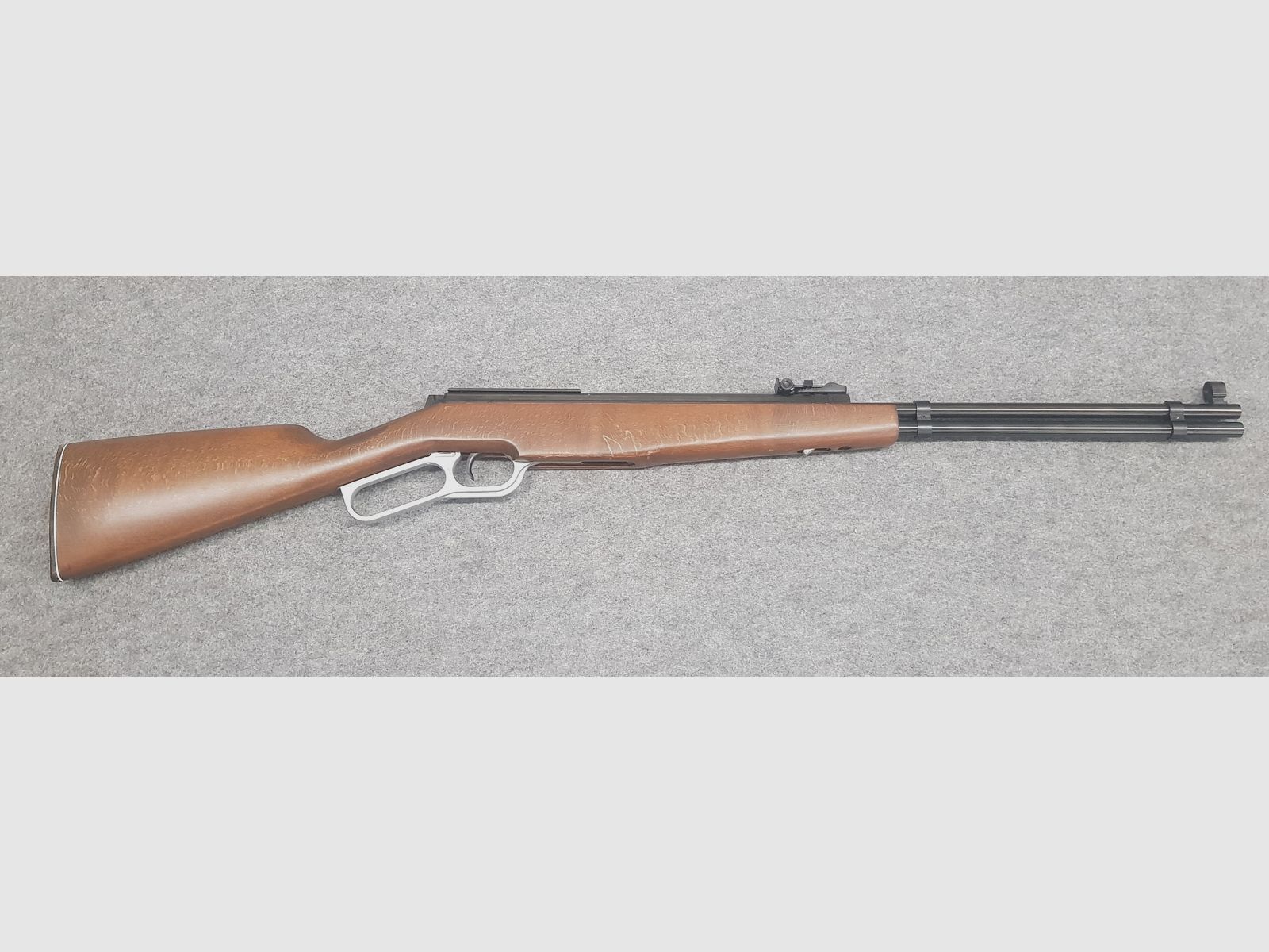 Con foglio pubblicitario e manuale d'uso !!! Raro fucile ad aria compressa Western a leva inferiore Haenel Mod. 580 in ottime condizioni, immagine 1 di 20