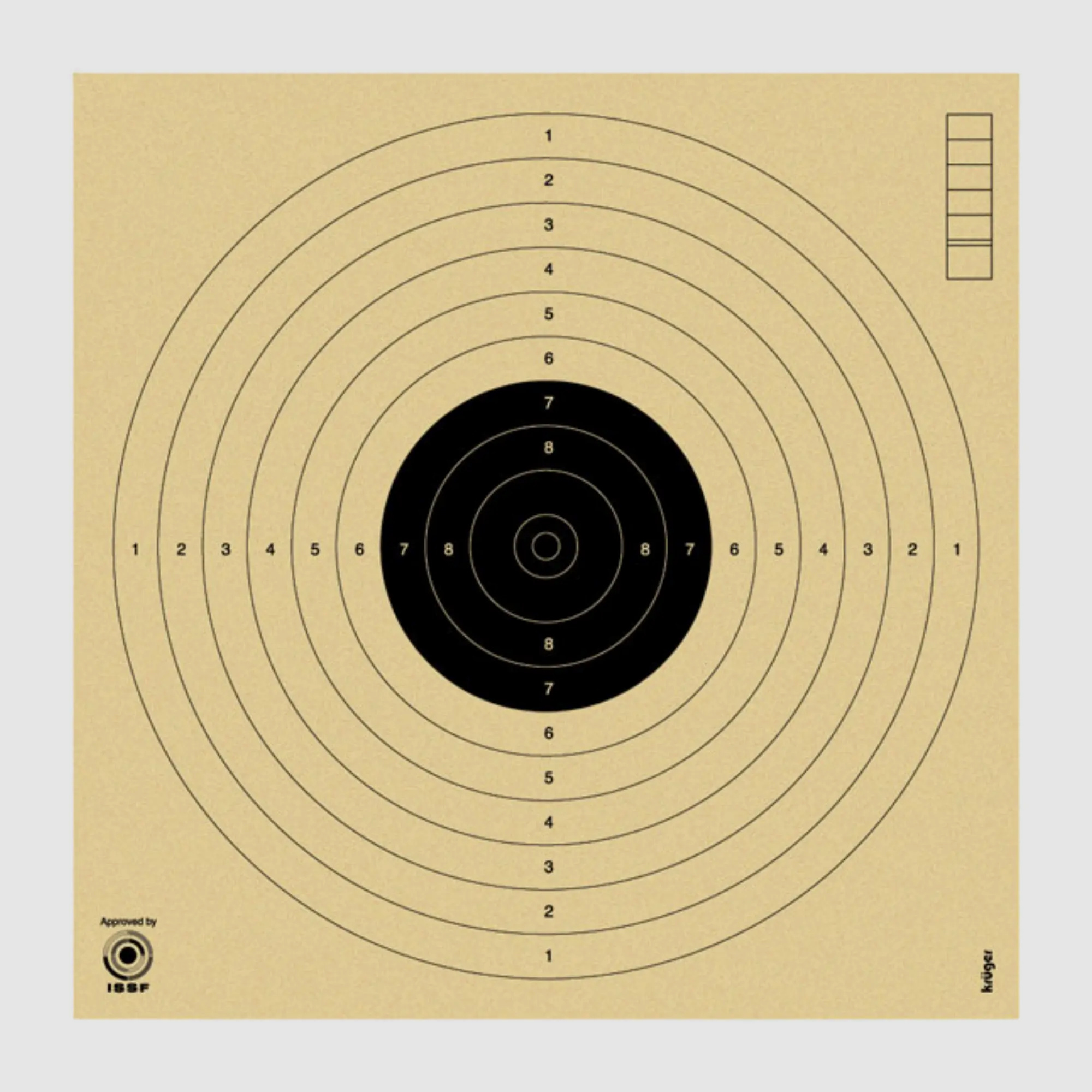 Doel voor luchtpistolen 10 m | 17x17 cm (250 stuks)