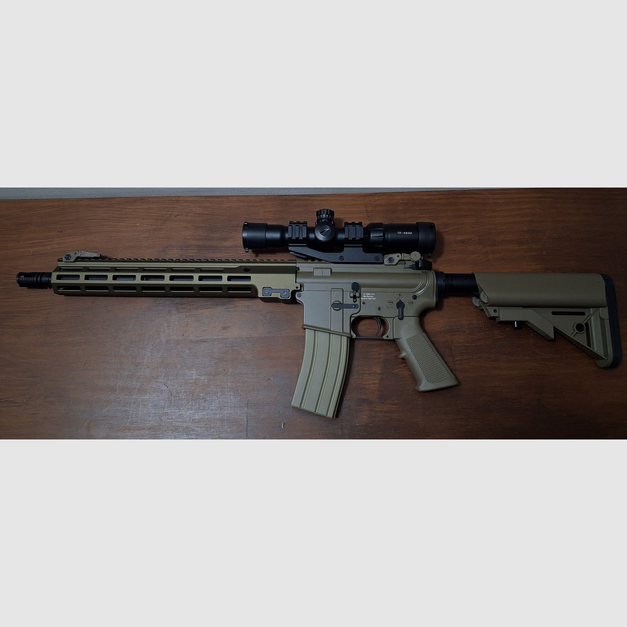 Airsoft M4 MLOK stock 6mm Gas Blow Back, imagen 3 de 3