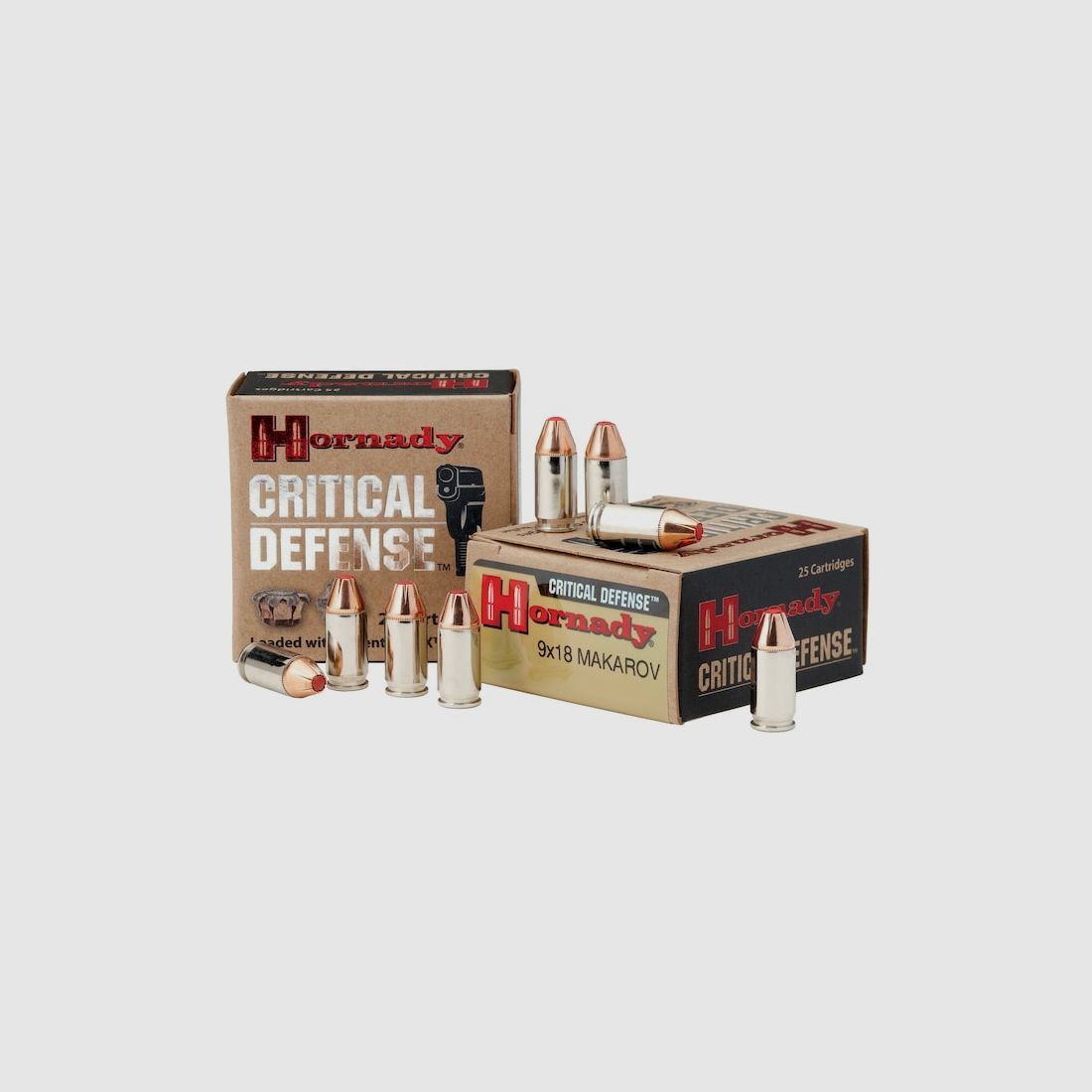 Hornady Critical Defense 9x18 Makarov 90GR FTX 25 Patronen