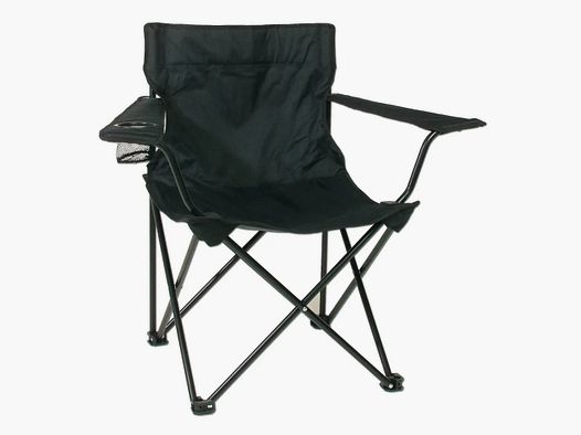 Mil-Tec Folding Chair with Steel Frame - Black
