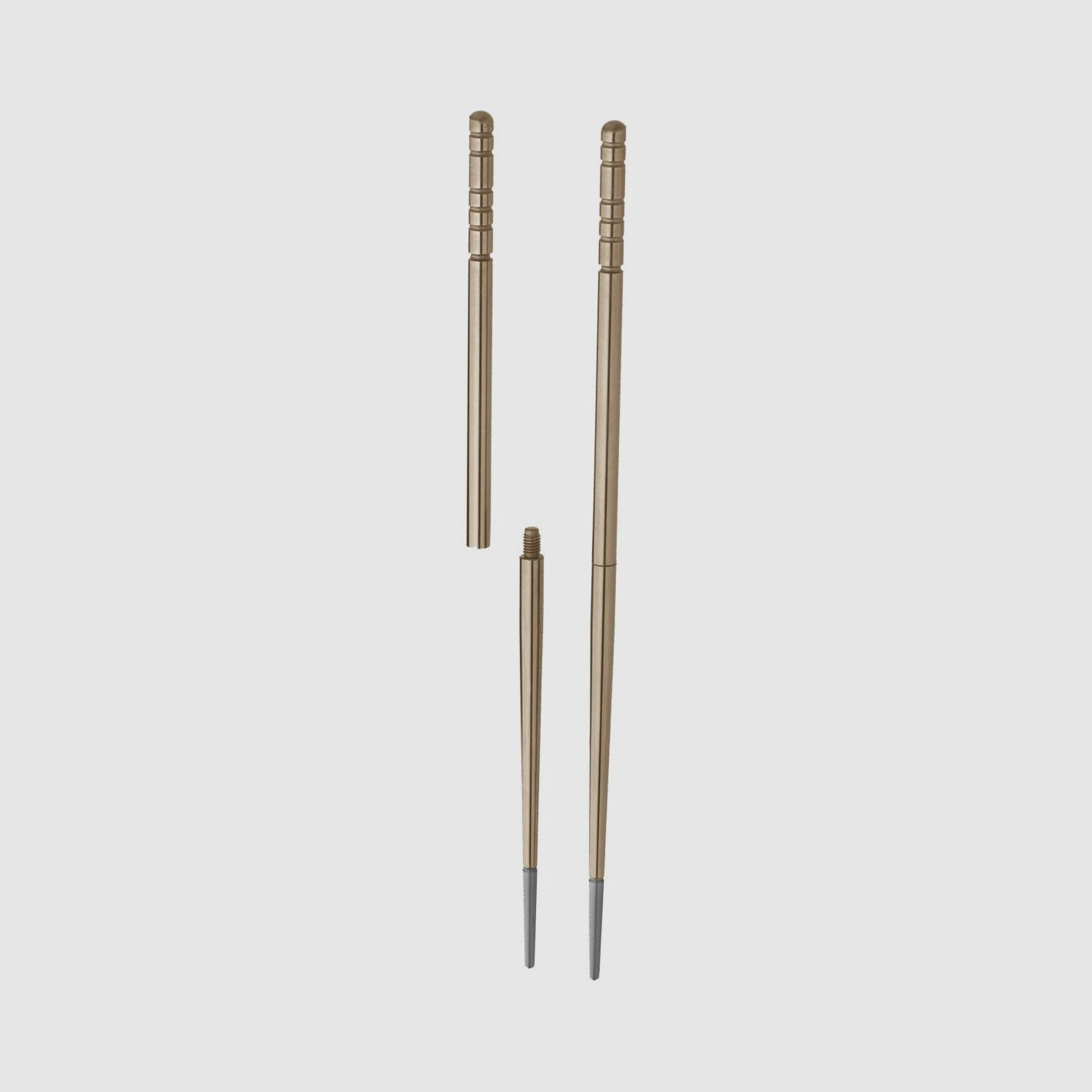 Due Cigni - Premium Sushi-Stäbchen aus bronzefarbenem anodisiertem Titan mit Lederetui für ein einzigartiges gastronomisches Erlebnis, Bild 1 von 4