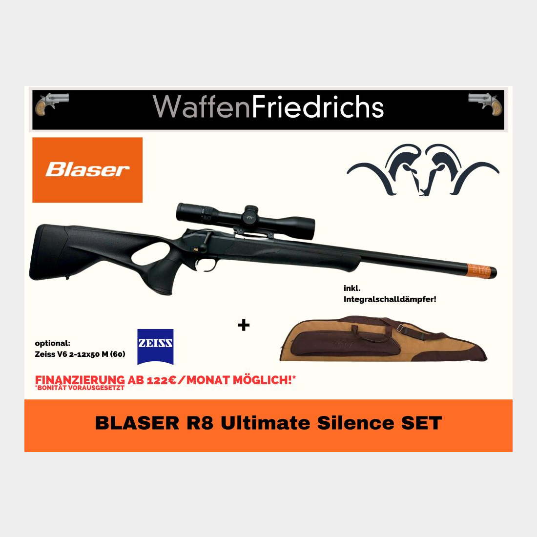 BLASER	 R8 Ultimate Silence Set Komplettangebot - Jungjäger - Waffen Friedrichs