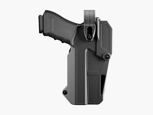 Gürtelholster QUANTUM PLUS Glock 17/18/31/47 + Surfire 300X/Streamlight TLR1/2-Schwarz-Rechtshänder