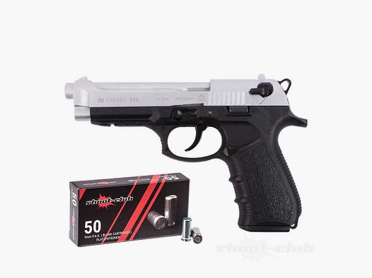 Zoraki 918-P pistola a salve Matt cromo 9mm cartucce a salve