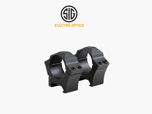 Monturas Sig Optics ALPHA1 SCOPE RING, 30MM, STEEL, HIGH, SIG HUNTING, COMPLETE SET, BLK