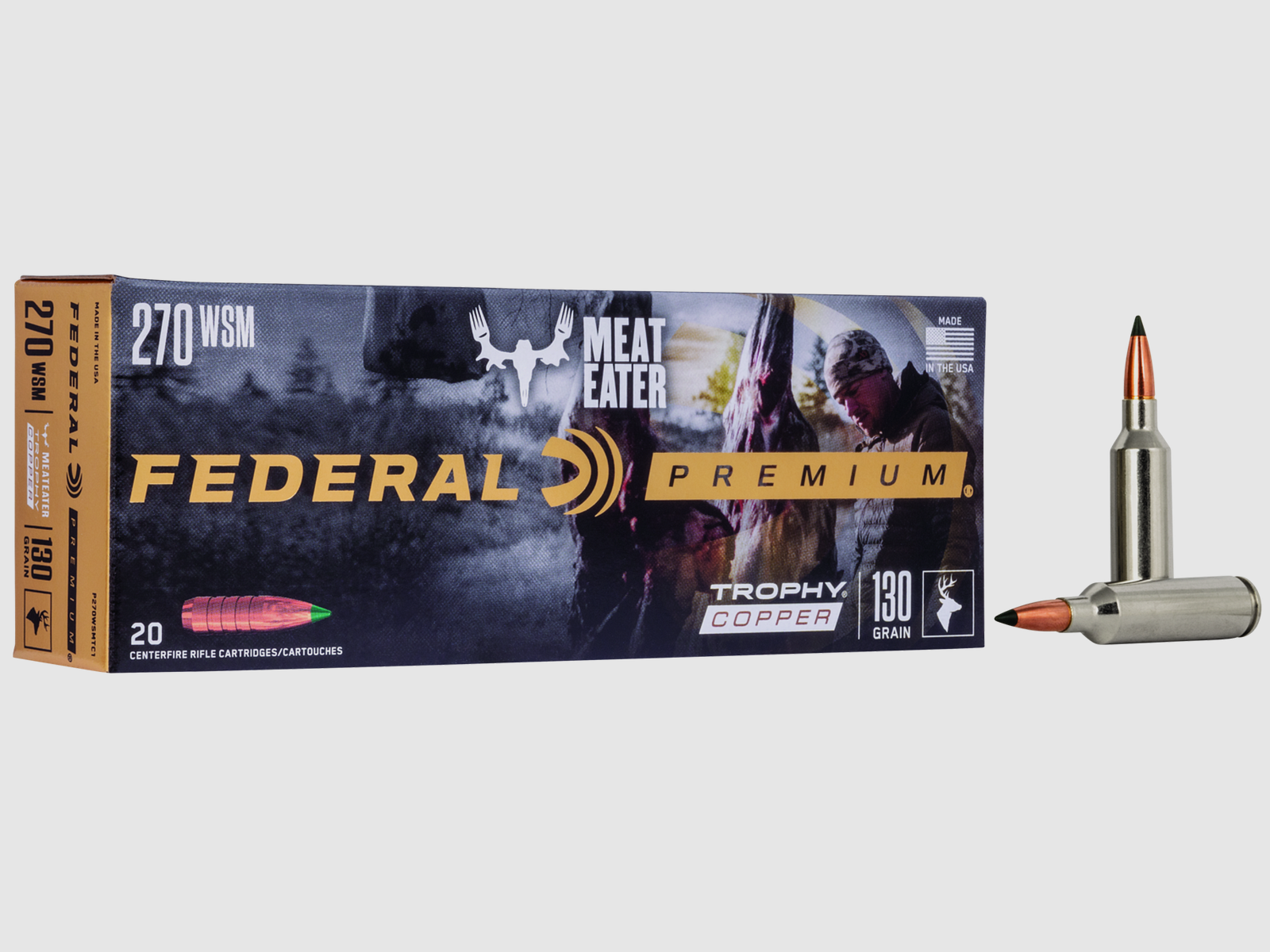 Federal Büchsenmunition Premium .270 WSM 8,4g Trophy Copper