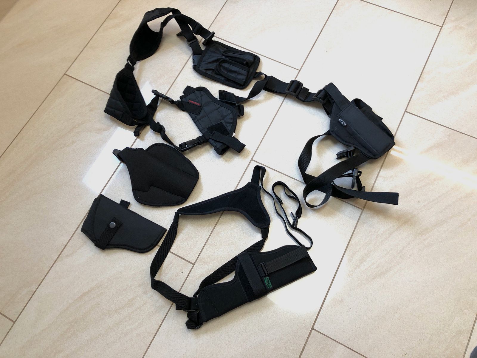 ••• Holster - Konvolut / 4x Cordura - Pistolenholster •••