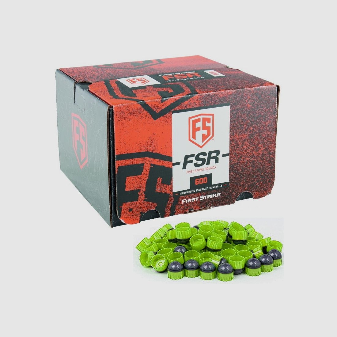First Strike Paintballs 600 Schuss Box (grau / grn)