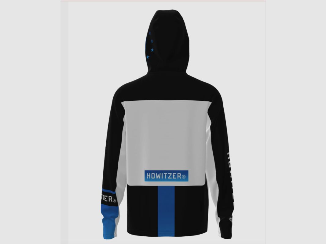 Schwarzes und blaues Kapuzenshirt, Bild 1 von 2
