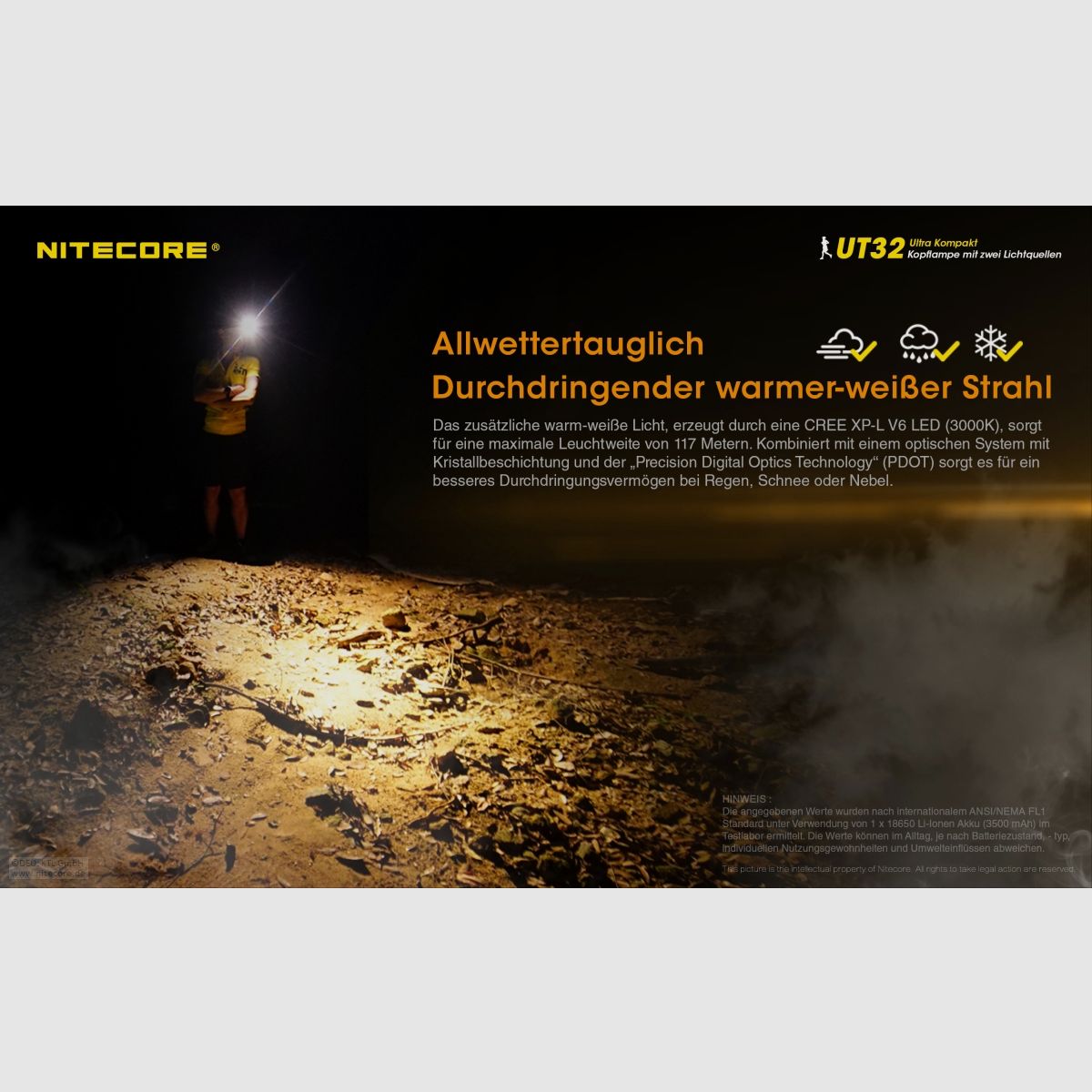 Nitecore UT32 Stirnlampe UT32 Dual Output