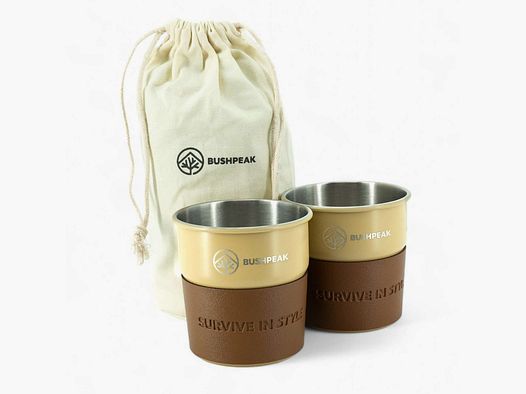 Set de 2 tazas de acero inoxidable Bushpeak