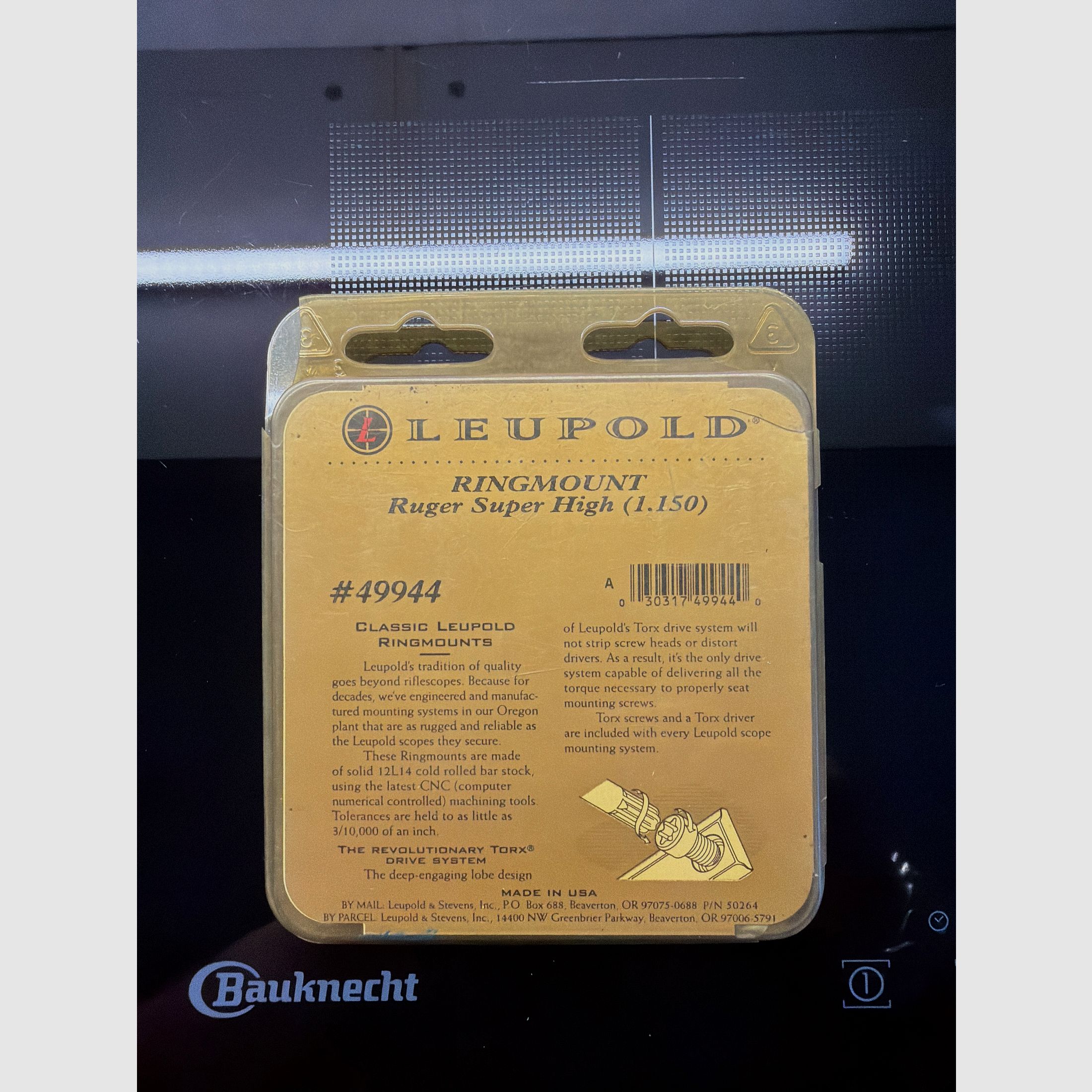 Leupold Ruger M77 1" Super High Matte zwaluwstaart ringmontage 49944