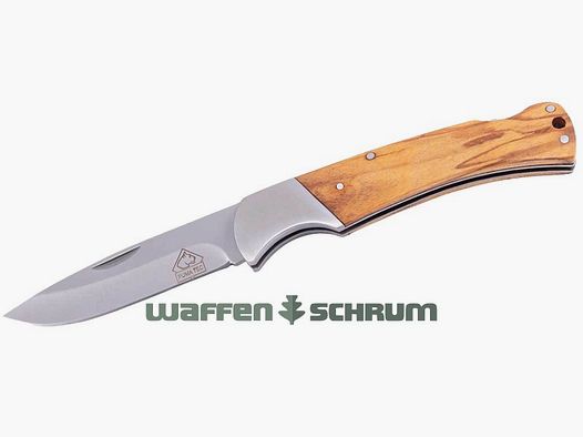 PUMA TEC hunting pocket knife olive wood AISI 420 steel, stainless