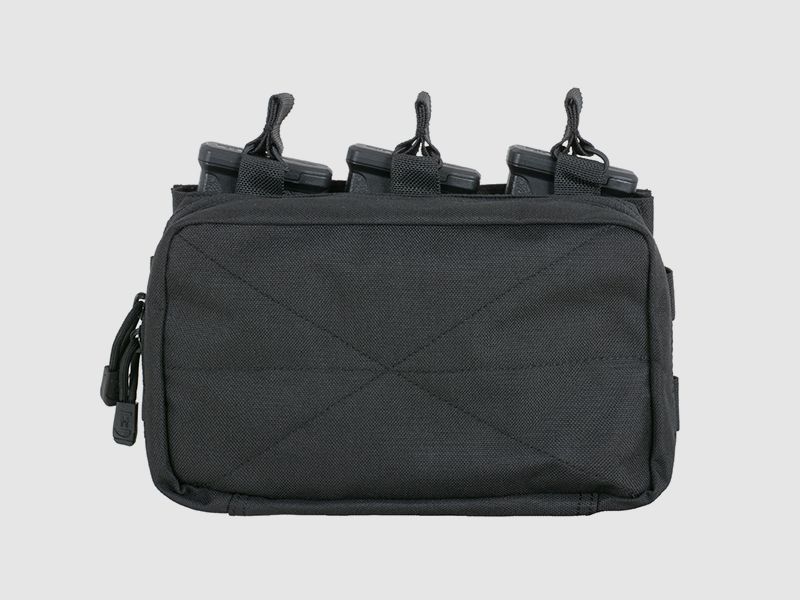 MOLLE Triple Rifle Mag/GP Pouch - Black [8FIELDS]