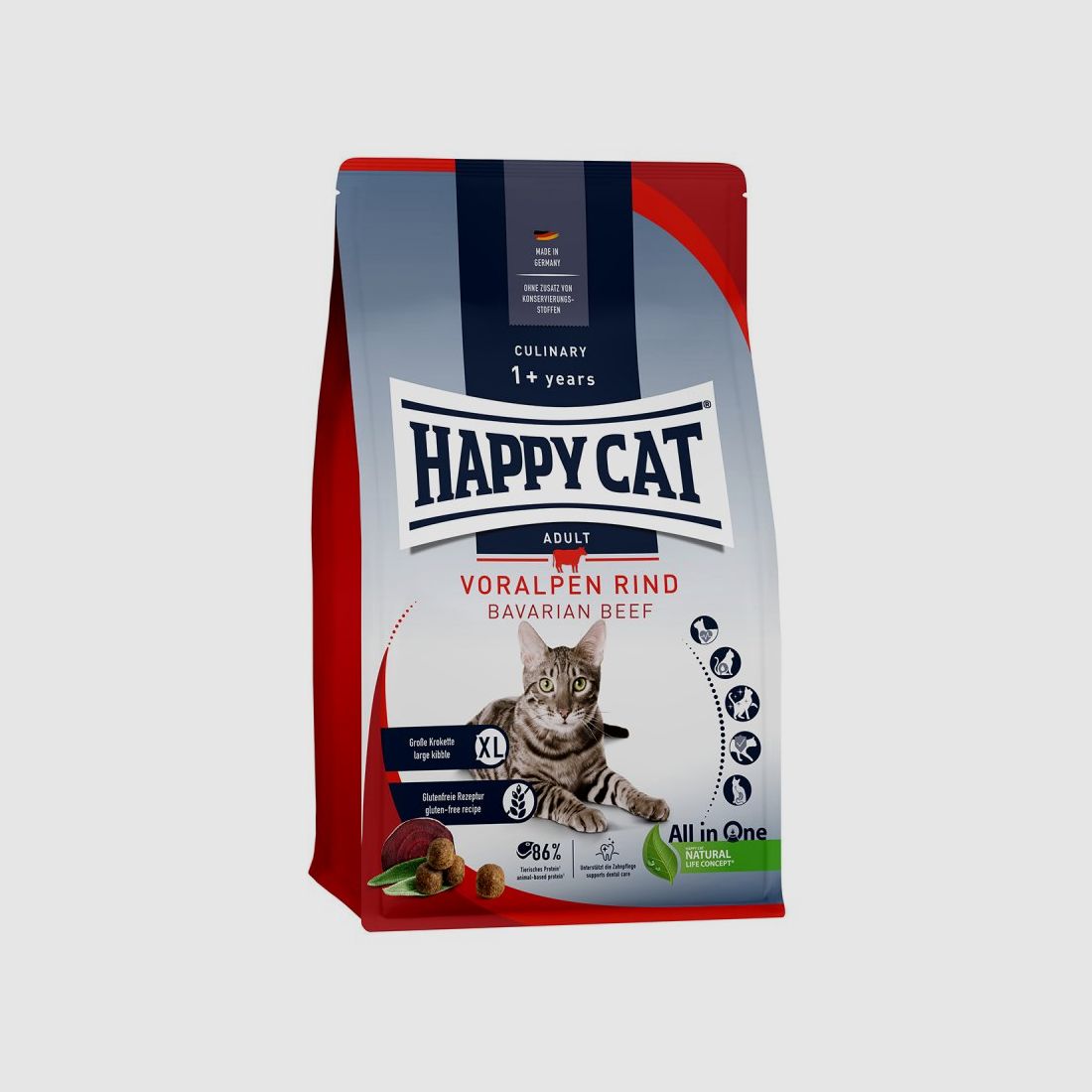 Happy Cat Katzen Trockenfutter Culinary Voralpen Rind 4 kg