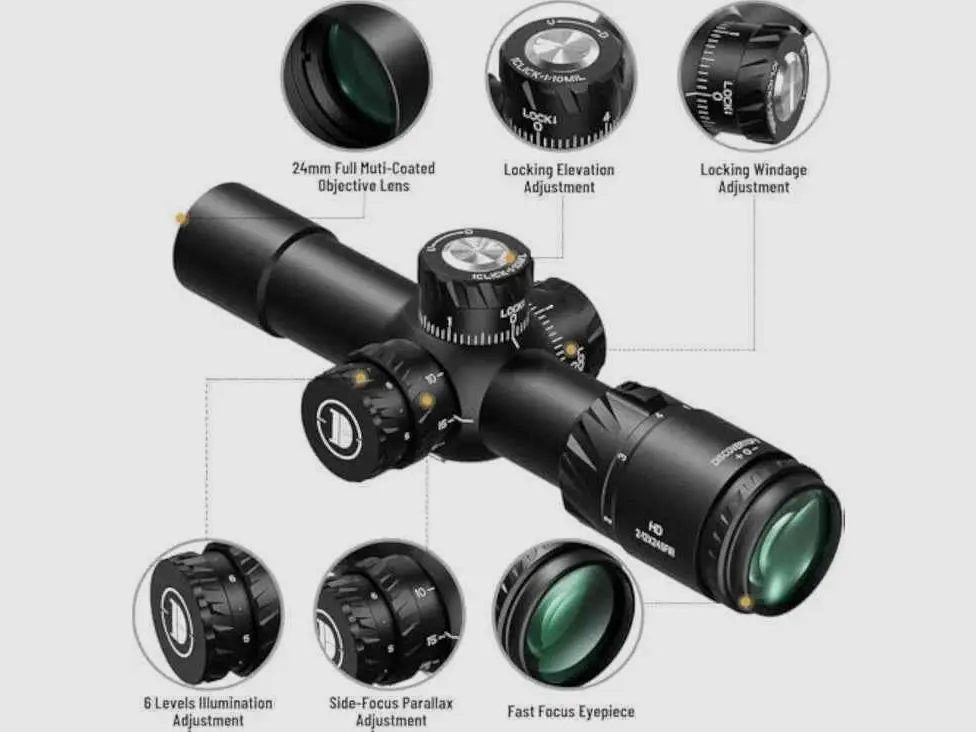OPTIK DISCOVERYOPT HD 2-12X24 SFIR FFP-MIL, Bild 4 von 7