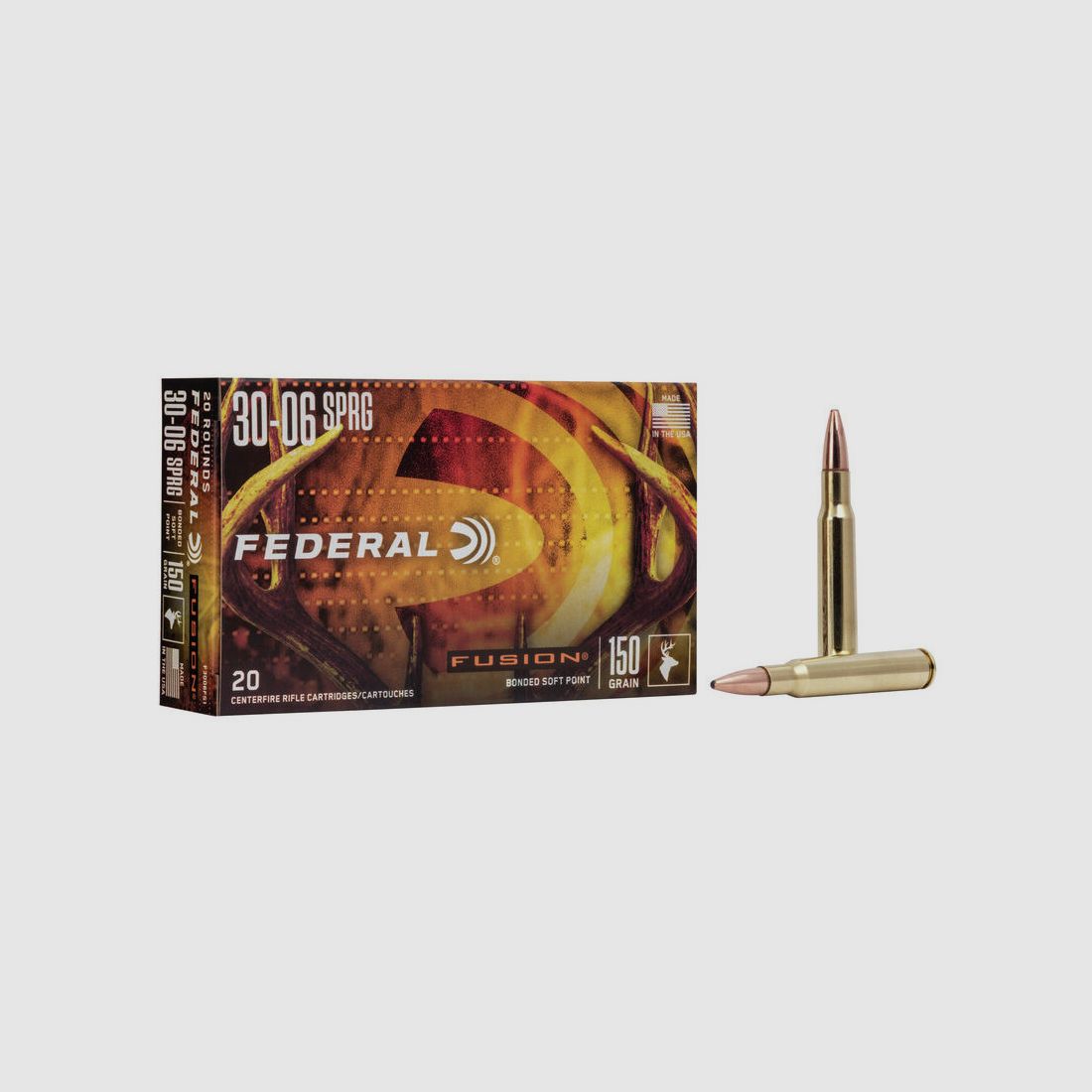 FEDERAL 30-06 150 GRS / 9,7 G FUSION INTL 20 STK, afbeelding 1 van 6