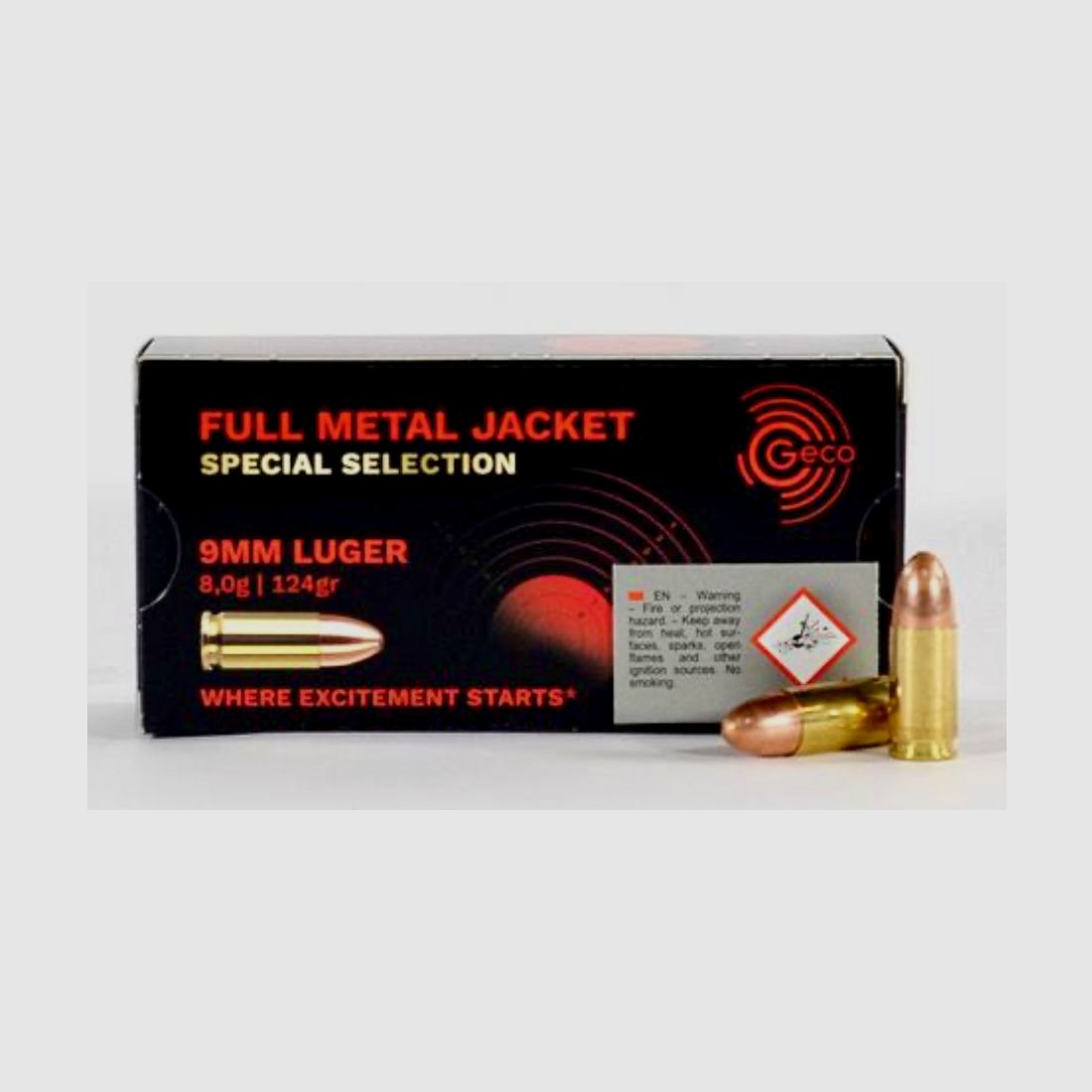 Geco 2431562 9mm LUGER VM Tombak 8,0 g 124gr Special Selection IPSC