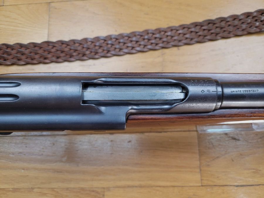 Rarissimo fucile Schmidt Rubin – mod.1889/1900 – Tiro ridotto precisione 22LR / prezzo di tiro – trasformazione degli anni '20 su un'arma del primo anno di produzione – tutte le marcature militari originali – fluidità eccezionale – canna e legno splendidi – estetica perfetta – meglio di un Rolex!, immagine 16 di 31