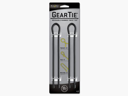 Nite Ize Gear Tie Original Gr.18 black 2-pack