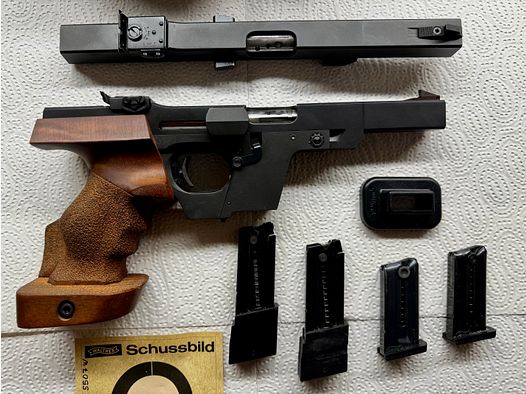 Walther GSP sportpistool, .22 LR + .32 S&W Long WC wisselsysteem