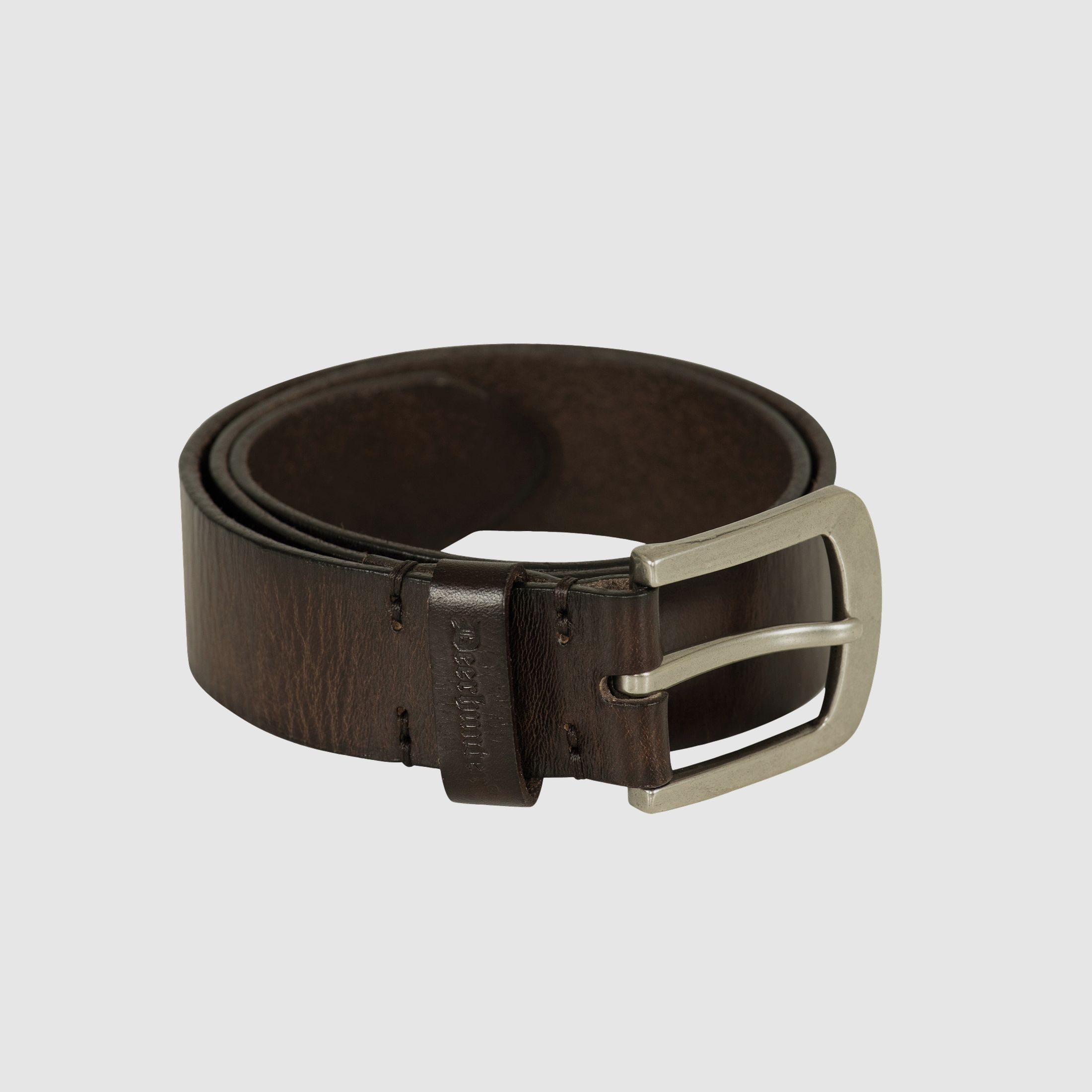 Leather belt - Dark Brown - Men's size: 115 CM