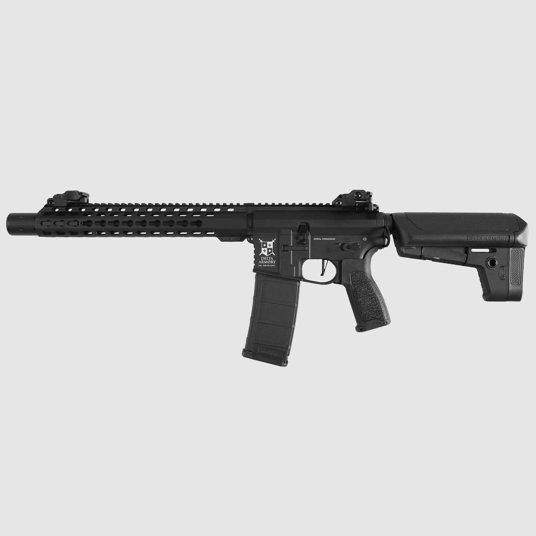 AR15 SilentOps DMR ALPHA Vollmetall Delta Armory Schwarz S-AEG Airsoft Gewehr Frei ab 18 Jahren