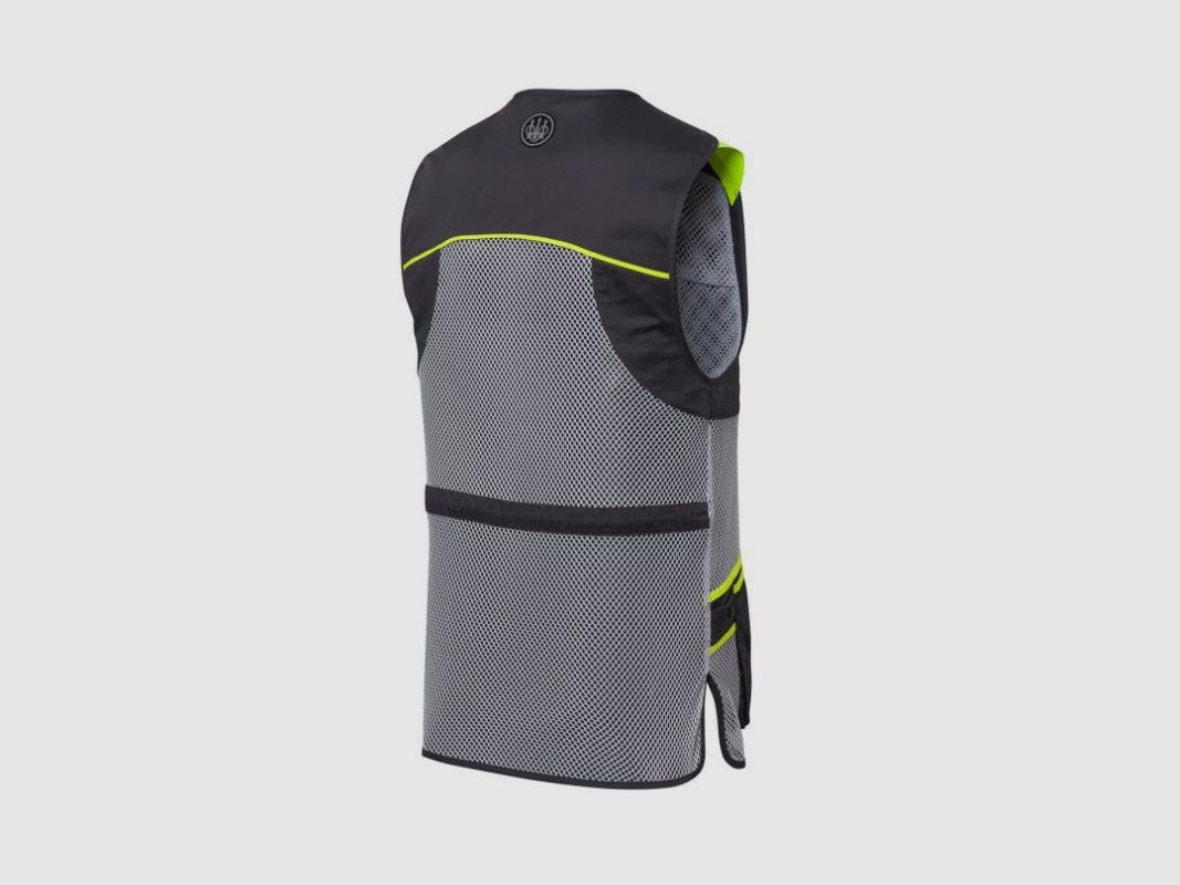 Beretta schietvest ambidextrous grijs en neon geel mod.Full Mesh art. GT671 T1553 09SZ, afbeelding 4 van 4