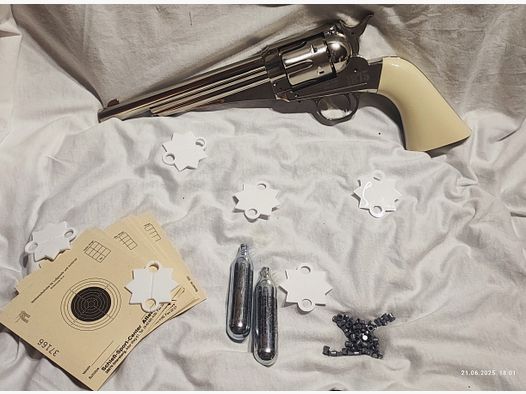 Crossmann Remington 1875 CO2 Luftpistole/Revolver Set 