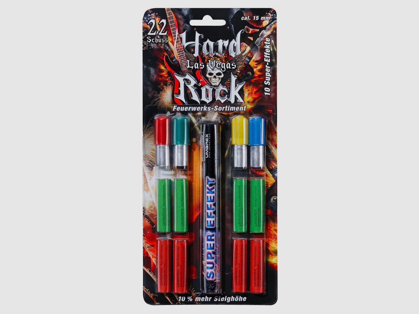 Umarex 4.1578 Hard Rock Las Vegas 22 proiettili pirotecnici 15mm Pyro