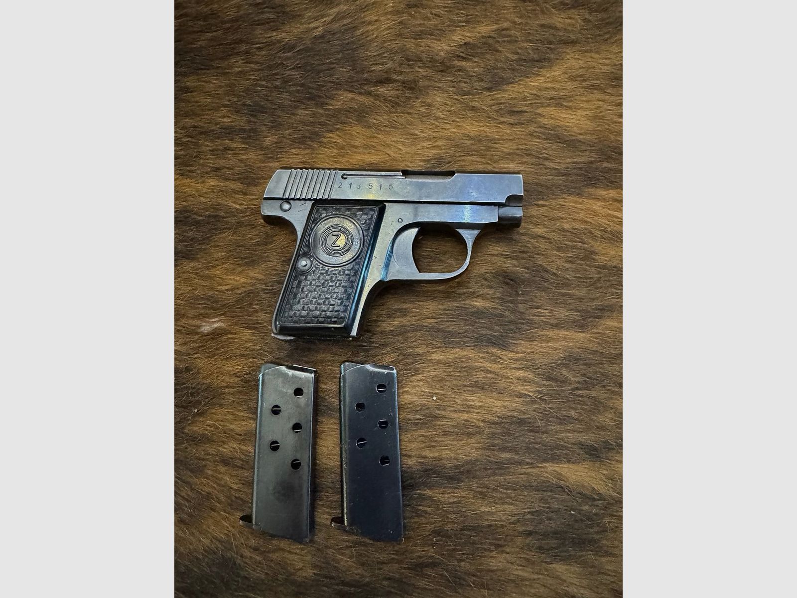 Pistool, Brünner Duo „Z“, 6,35 mm (Browning .25 ACP), zakpistool / vestzakpistool, afbeelding 1 van 4