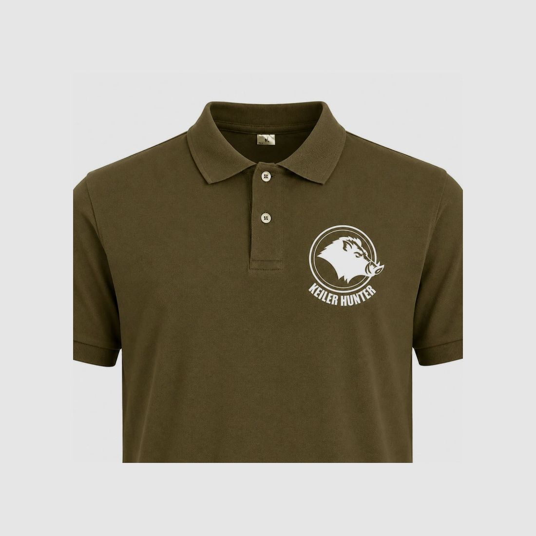 Keiler Hunter khaki Polo with logo - Comfort & Durability, image 4 of 6