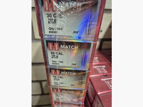 HORNADY BULLETS .30/.308 168GR BTHP 100 pcs.