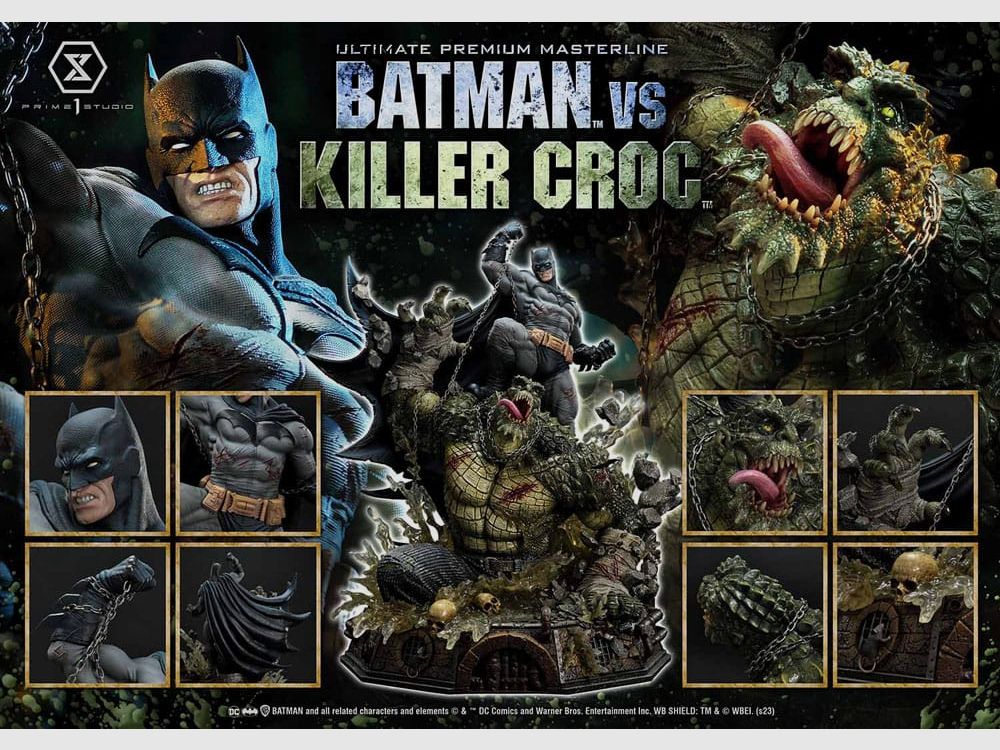 Batman Ultimate Premium Masterline Series Statue Batman Versus Killer Croc 71 cm | 43031