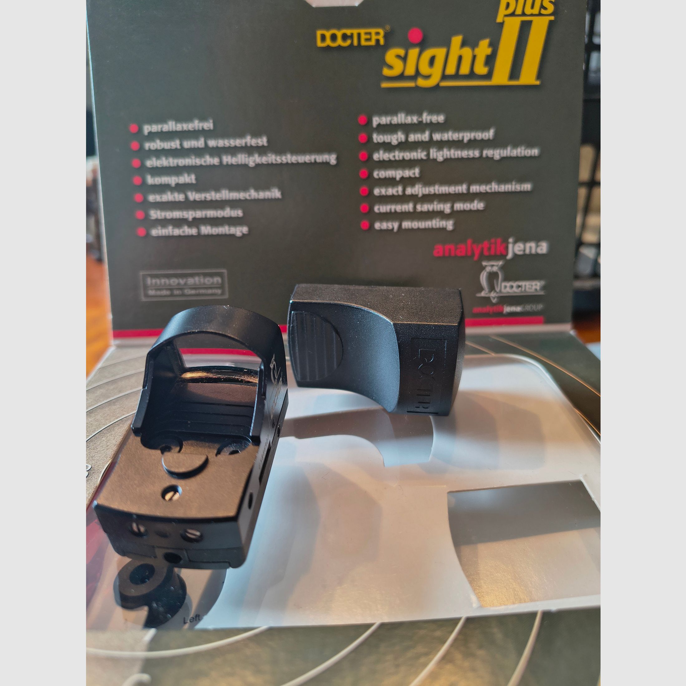 Red dot reflex sight Docter sight D 3.5 MOA with MAK click swivel mount