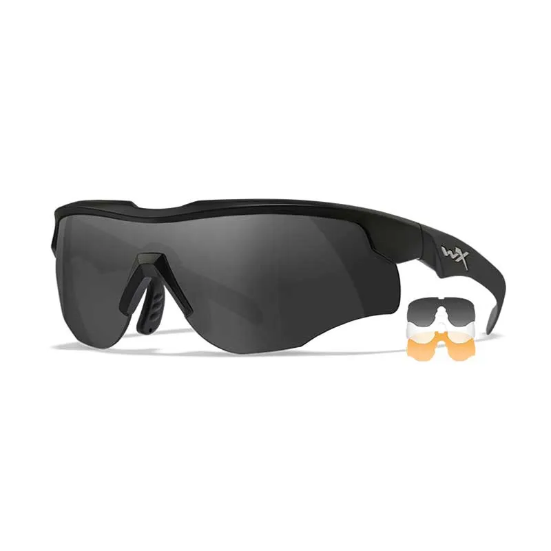 Wiley X ROGUE COMM Bril Grey/Clear/Rust Matte Black Frame - 2852