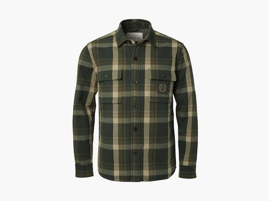 Chevalier Axt-Overshirt Hemd Herren, XXL, Green Checked