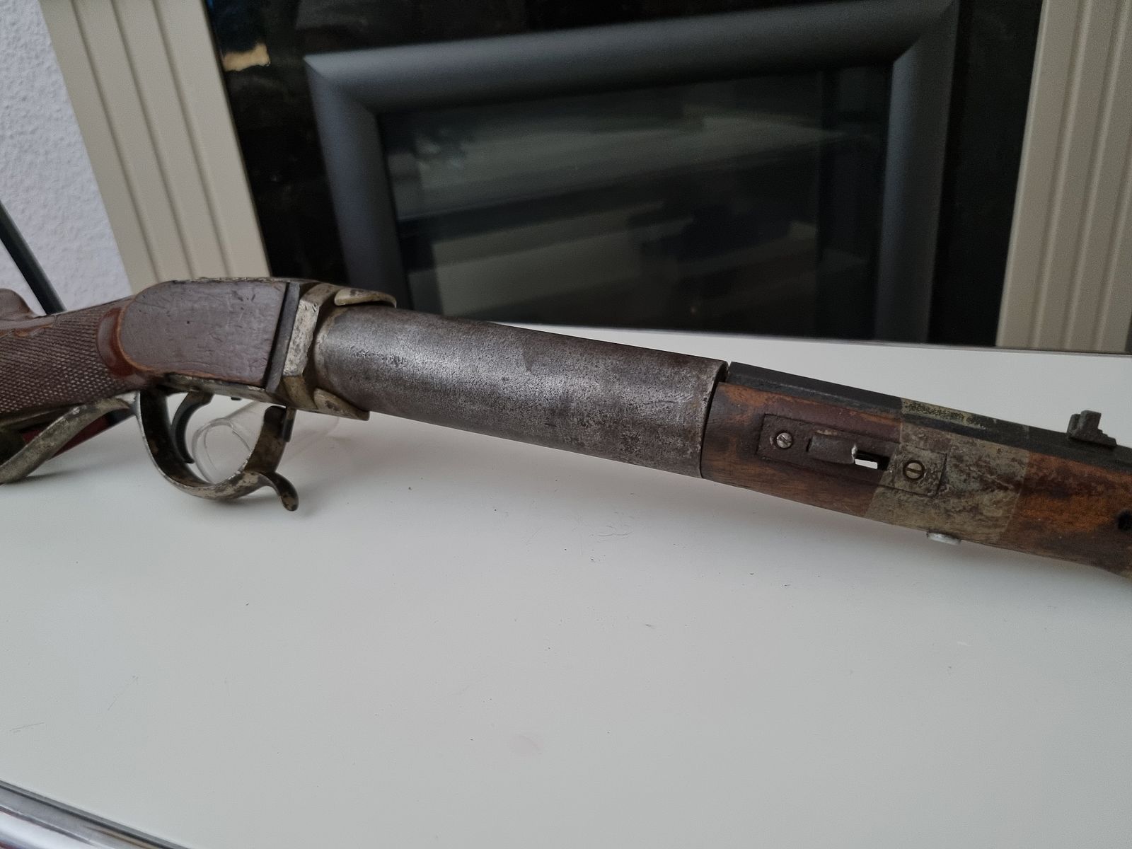Antique air rifle presumably Oscar Wills
