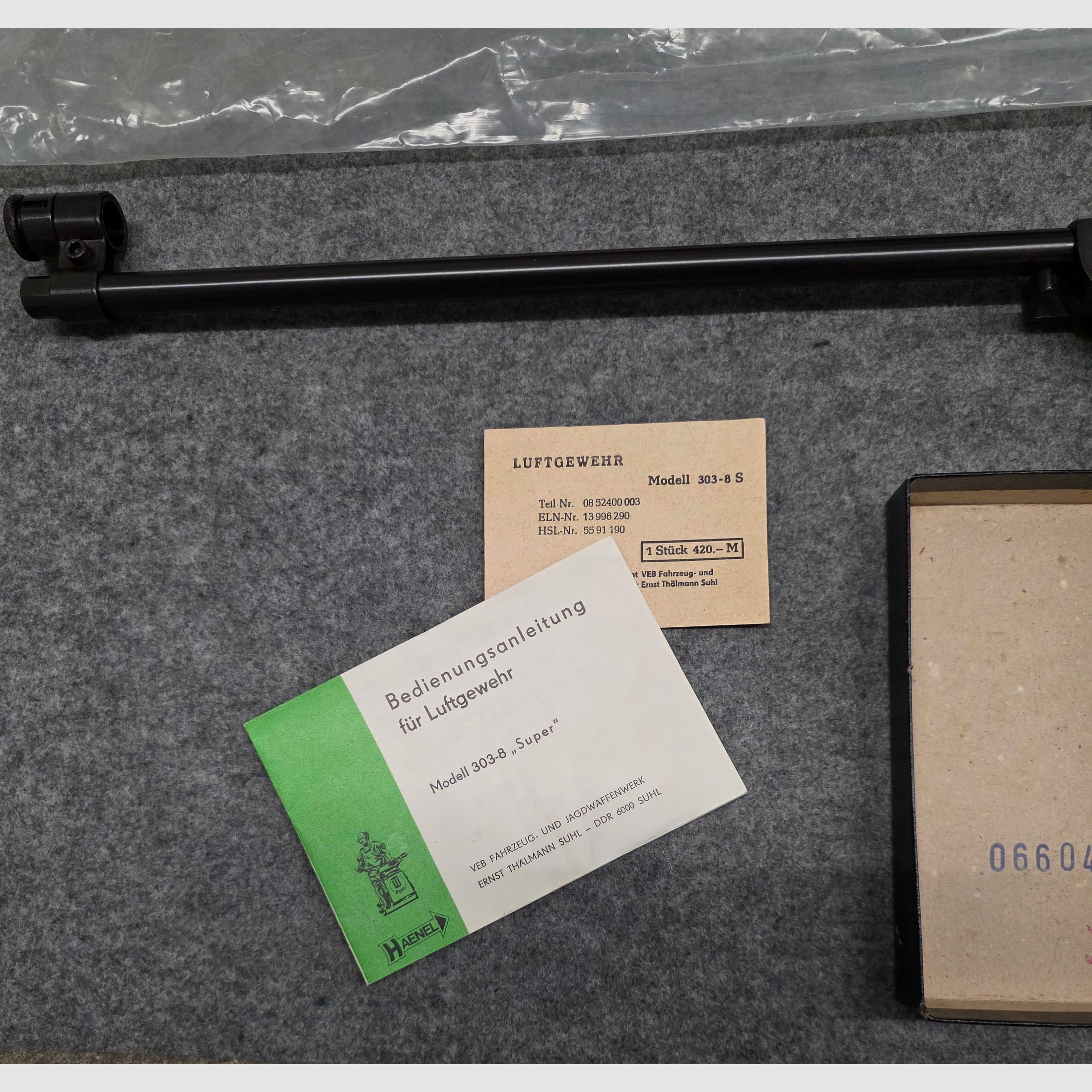 ¡Como comprado ayer en la tienda! Haenel 303 - 8 Super con disparador fino, diopter, cañón plegable, carabina de aire comprimido Kirmes 4.5mm.