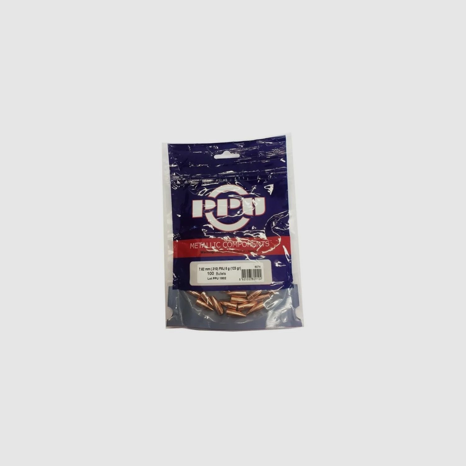 Ogive PPU 7,62 FMJ 123 GR.
