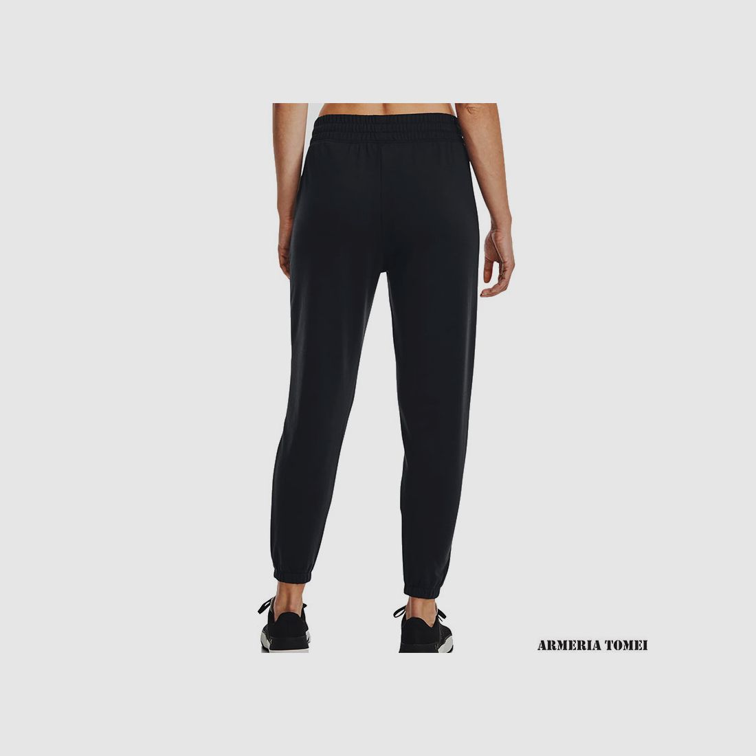 PANTS – UNDER ARMOUR – WOMEN – JOGGER RIVAL TERRY Black / White – 001, image 4 of 5