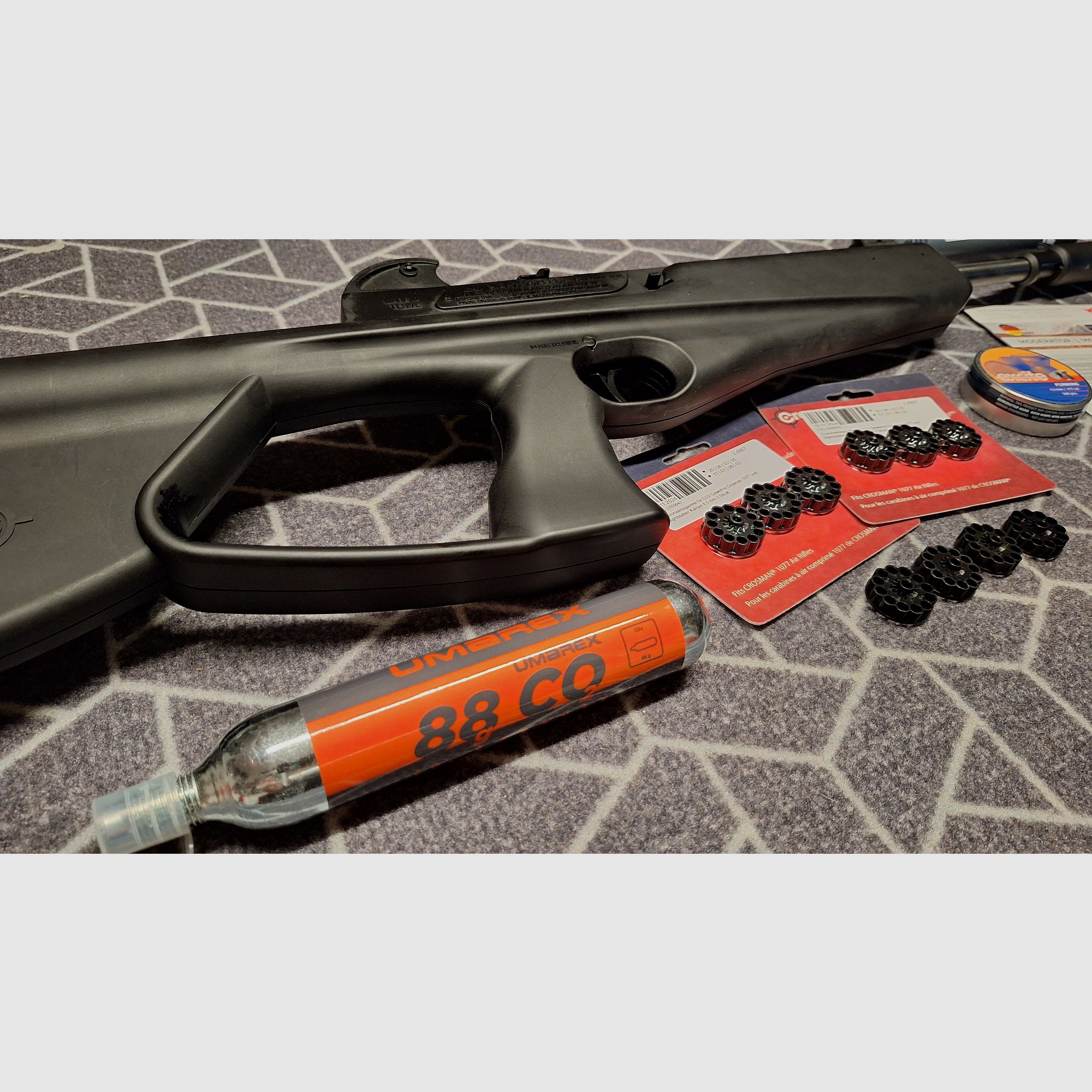 Crosman Nightstalker 4,5 Diabolo CO2 - RARITÉ! Silencieux + 10 chargeurs !