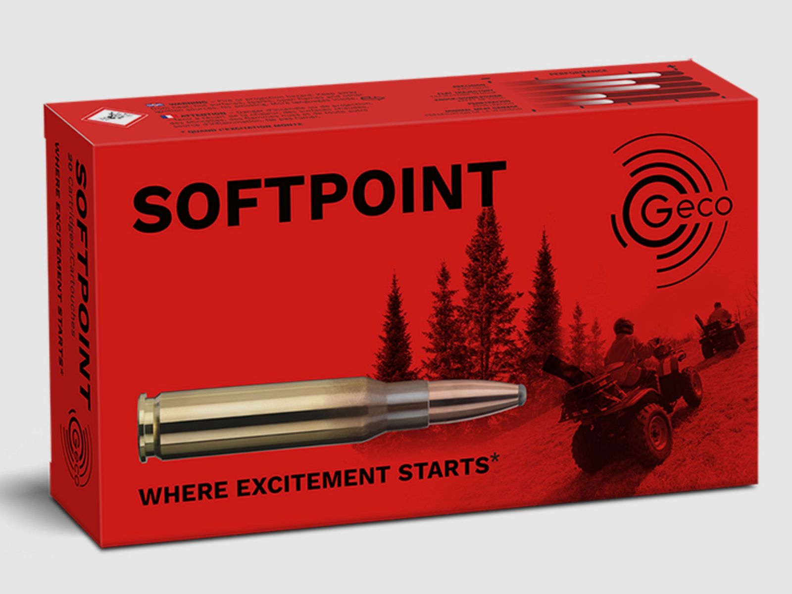 GECO .243 Win. SOFTPOINT 6,8g munición de rifle 20 unidades.