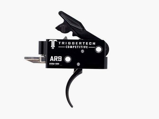 TRIGGERTECH Tuning/Ersatzteil f. Langwaffe Abzug f. AR-9 Curved Black 1600g, gebogen Competitive